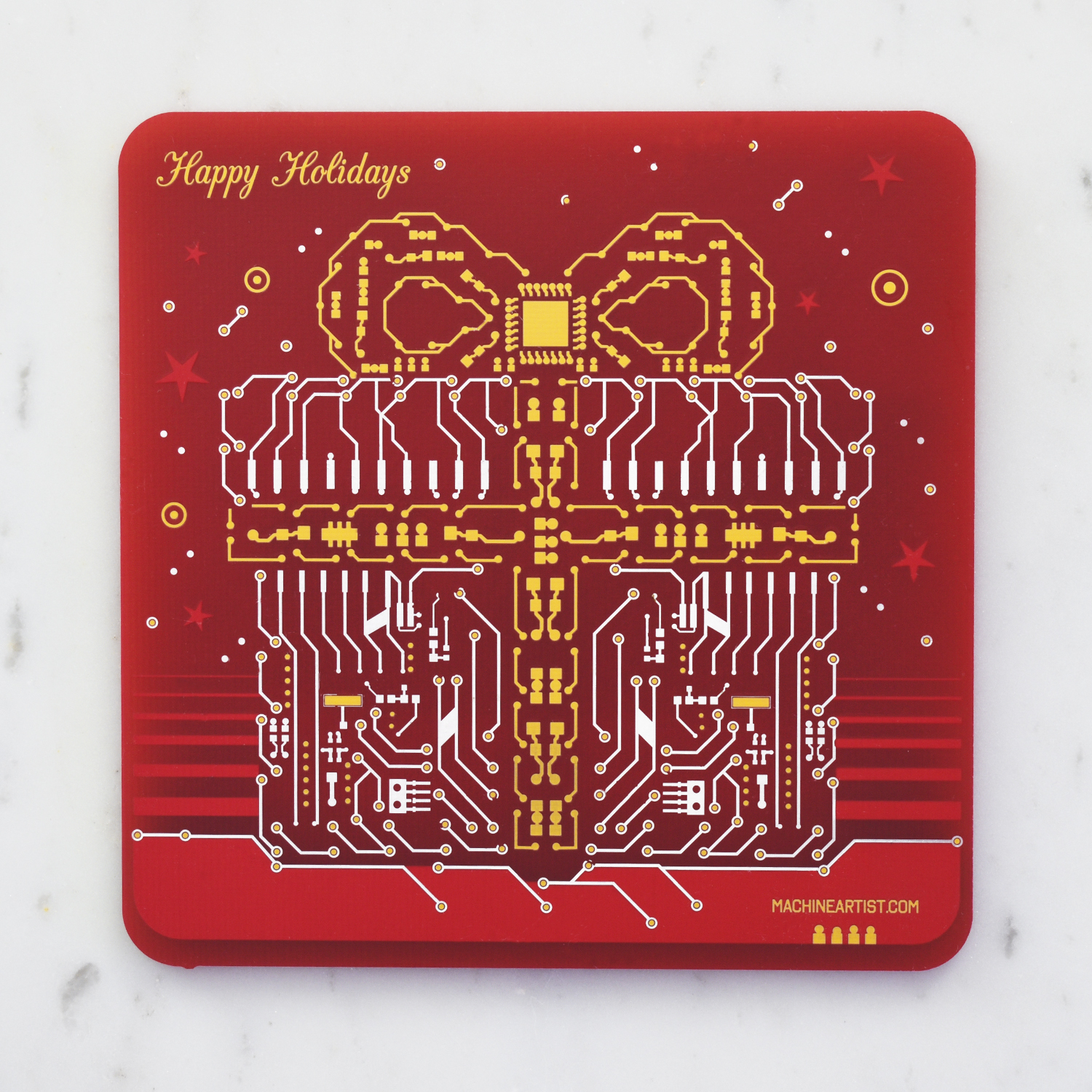 PCB Coasters Christmas